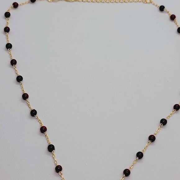 Brand New Brazilian 18k Gold Filled Red Evil Eye Necklace - Picture 3 of 5